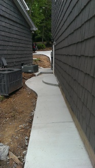 Concrete Walkway for new garage