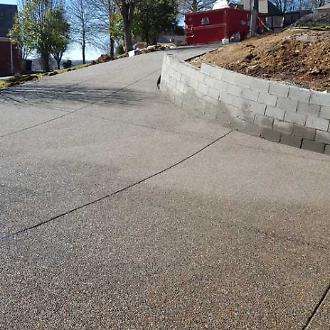 Driveway Poured and Washed