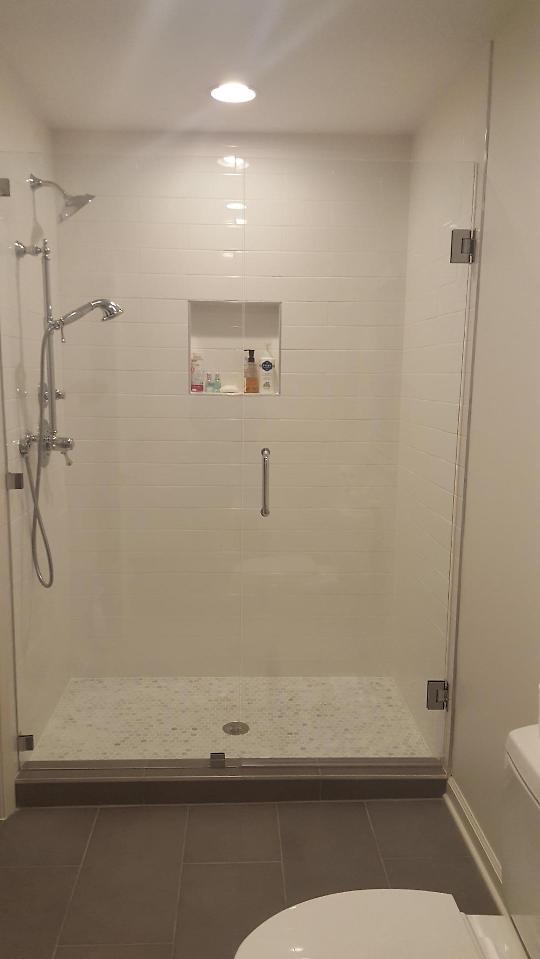 Shower converted from tub
